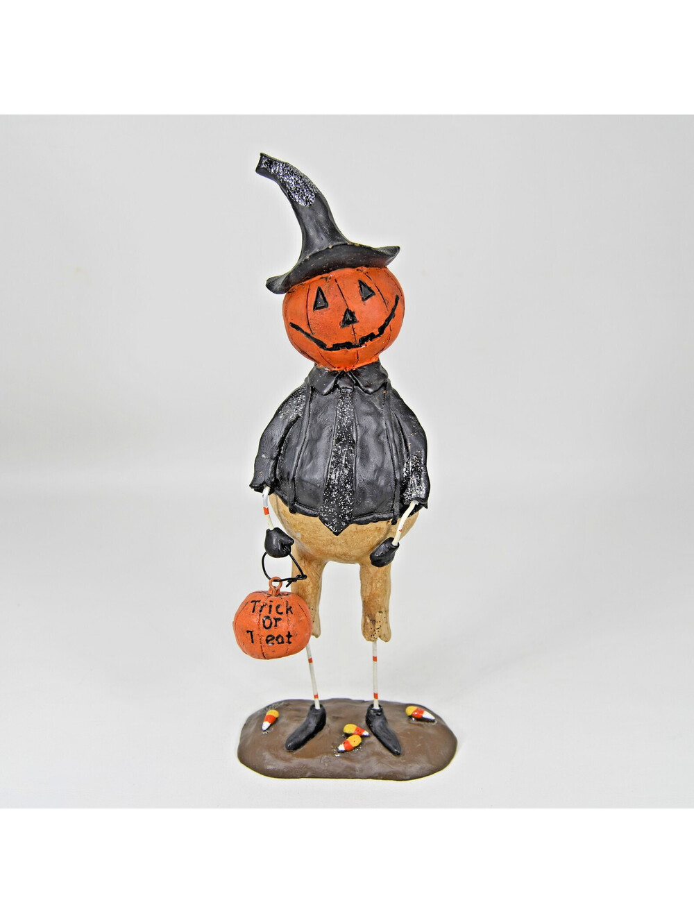 Pumpkin Man Halloween Jack o’Lantern Figurine Bethany Lowe K&K Interiors 9” RARE